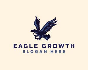 Wild Flying Eagle  logo design