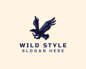 Wild Flying Eagle  logo design