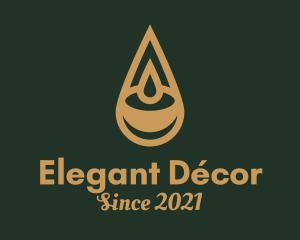 Droplet Candle Decor  logo design