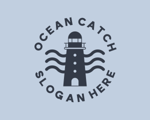 Blue Ocean Lighthouse logo design