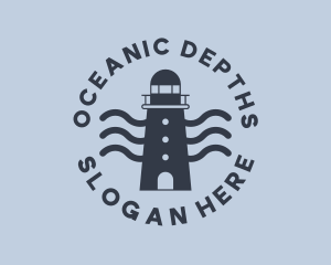 Blue Ocean Lighthouse logo design