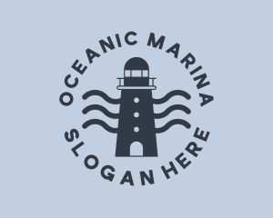 Blue Ocean Lighthouse logo design