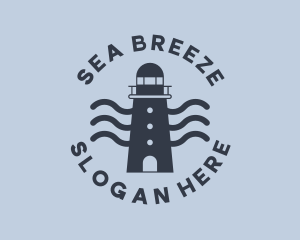 Blue Ocean Lighthouse logo design