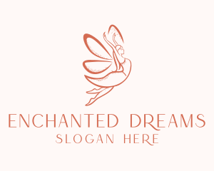 Female Magical Fairy  logo design