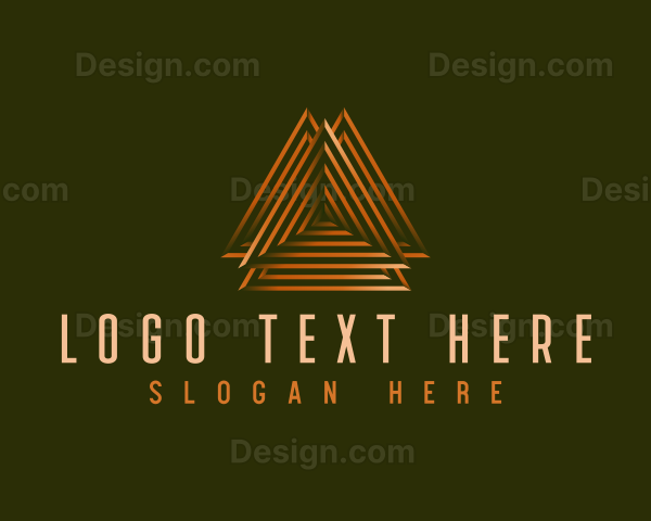 Elegant Pyramid Triangle Logo