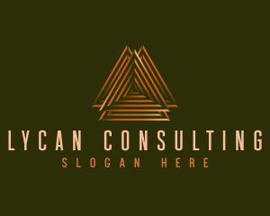 Elegant Pyramid Triangle logo design