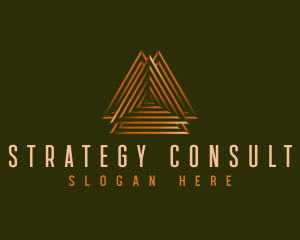 Elegant Pyramid Triangle logo design