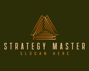 Elegant Pyramid Triangle logo design