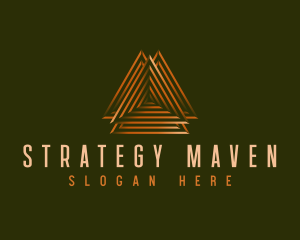 Elegant Pyramid Triangle logo design