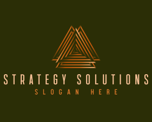 Elegant Pyramid Triangle logo design