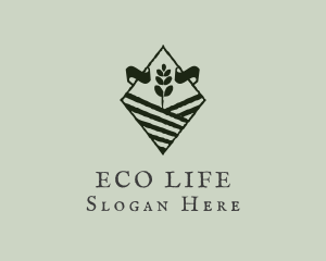 Seedling Plant Farming logo design