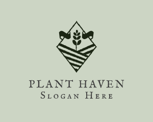 Seedling Plant Farming logo design