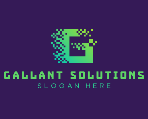 Pixel Software Letter G logo design