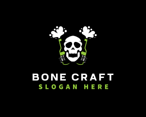 Beer Skull Bone logo design