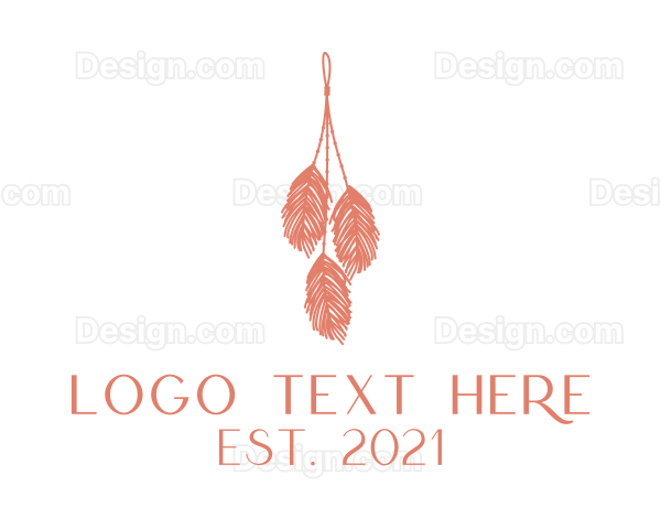 Handcrafted Feather Decoration Logo