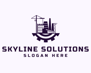 Factory Building Construction logo design