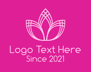 Monoline Lotus Flower  logo