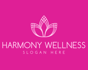 Monoline Lotus Flower  logo