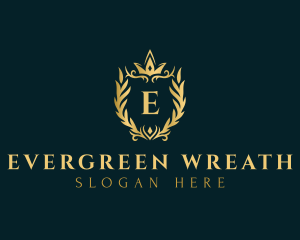 Gold Wreath Crown logo design