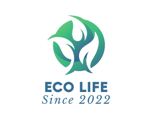 Eco Leaf Sustainability  logo design