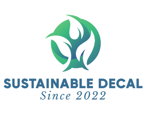 Eco Leaf Sustainability  logo design