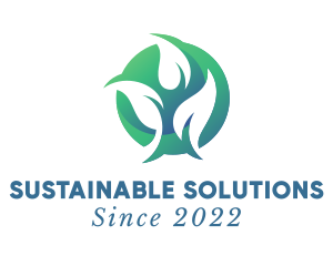 Eco Leaf Sustainability  logo design