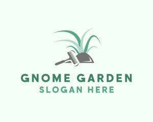 Garden Rake Grass logo design