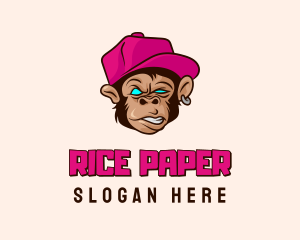 Hiphop Hat Monkey Logo