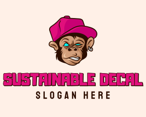 Hiphop Hat Monkey logo design