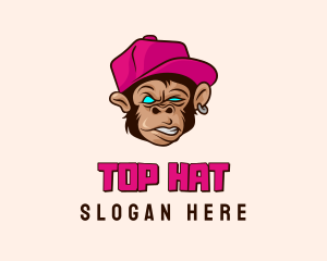 Hiphop Hat Monkey logo design