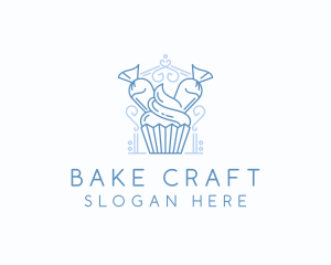 Bake Cupcake Icing logo design