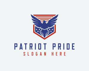 Eagle Wings Star Shield  logo design