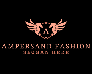 Fashion Pegasus Shield  logo design