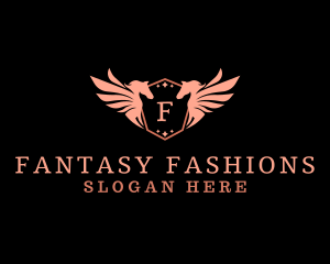 Fashion Pegasus Shield  logo design