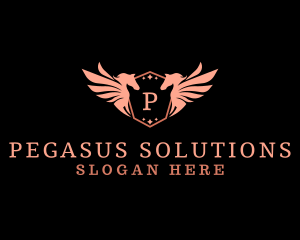 Fashion Pegasus Shield  logo design