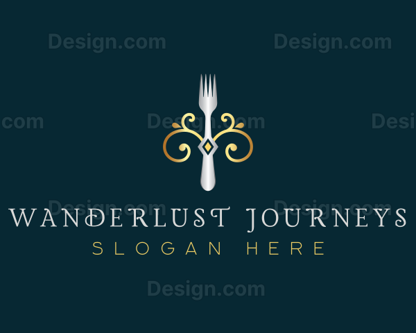 Fork Restaurant Cuisine Logo