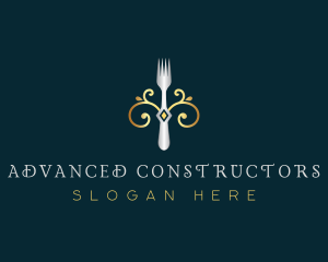 Fork Restaurant Cuisine logo design