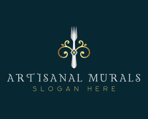 Fork Restaurant Cuisine logo design