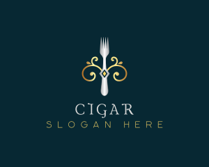 Fork Restaurant Cuisine logo design