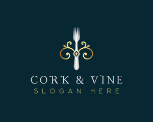 Fork Restaurant Cuisine logo design