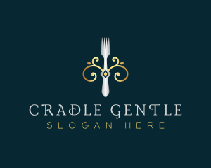 Fork Restaurant Cuisine logo design