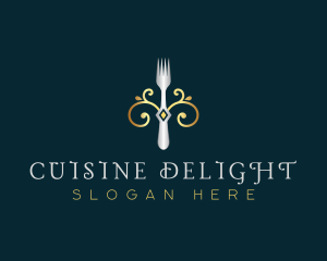 Fork Restaurant Cuisine logo design