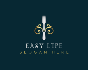 Fork Restaurant Cuisine logo design