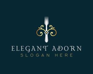 Fork Restaurant Cuisine logo design