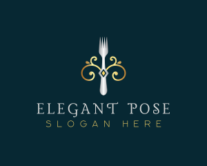 Fork Restaurant Cuisine logo design