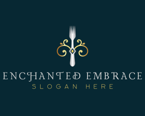 Fork Restaurant Cuisine logo design