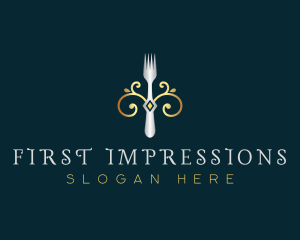 Fork Restaurant Cuisine logo design