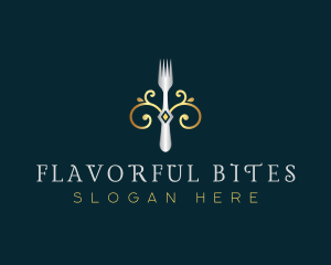 Fork Restaurant Cuisine logo design