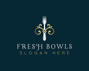 Fork Restaurant Cuisine logo design