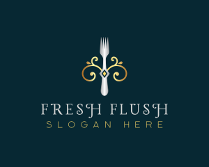 Fork Restaurant Cuisine logo design